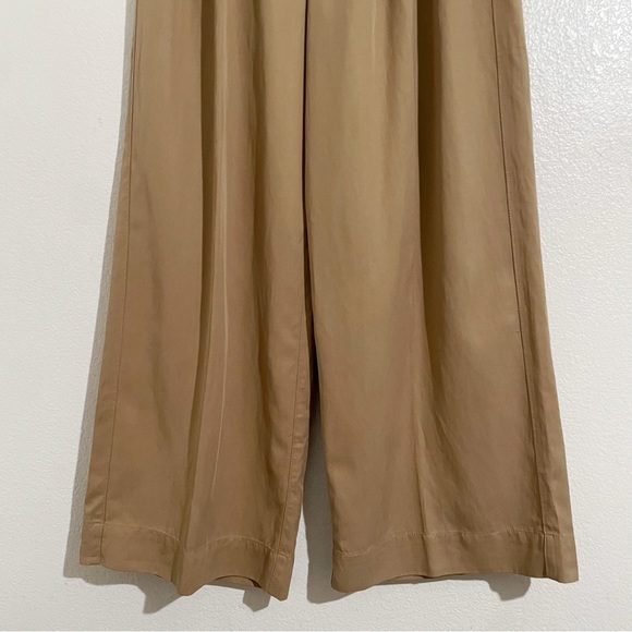 Madewell Harlow Wide Leg Cotton‎ Linen Blend Trouser Pants in Seed Khaki - Picture 8 of 11